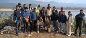 Ganga Cleanup Drive atVisthapit Area Collabwith Ghumakadi Foundation and taoveda.orgCollected approxx 600kgof Human-GeneratedWaste,Rishikesh (Jan 2025)